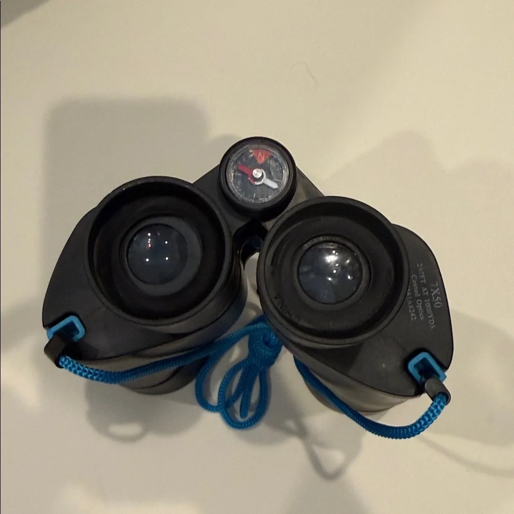 Sharper Image 7x50 Marine Binoculars‎ w/ Compass & Case Low Light Viewing NWOT
